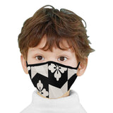 Black White Tiles Mouth Mask
