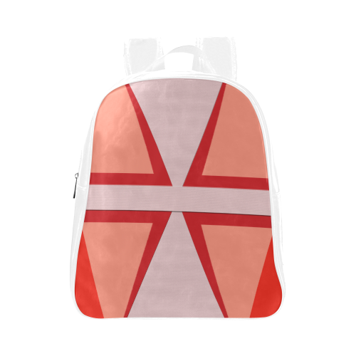 Shades of Red Patchwork School Backpack (Model 1601)(Small)