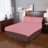 Pink Purple Plaid 3-Piece Bedding Set