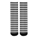 Black White Houndstooth Trouser Socks