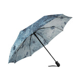 Water Blue Splatter Auto-Foldable Umbrella