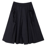 Women High Waist Pleated Bow Wide Leg Trousers New Loose Fit Pants