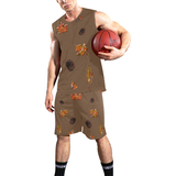Leaves Pine Cones All Over Print Basketball Uniform