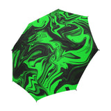 Dark Pastel Greens Semi-Automatic Foldable Umbrella (Model U05)