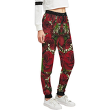 Carmine Roses Women's All Over Print Sweatpants (Model L11)