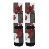 Burnt Crimson Flora Trouser Socks