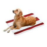Red White Stripes Pet Bed 42"x26"