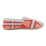 Shades of Red Patchwork Women's Casual Shoes (Model 004)
