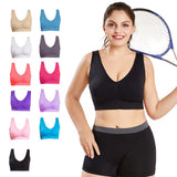 Women's Plus Size Breathable Seamless Bra Push up Big Size Sport Brassiere