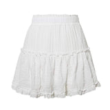 Unique White High Waist Skirt
