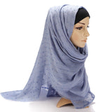 Women's Solid Color Cotton Oversized Islamic Shawl Soft Long Malaysian Scarf