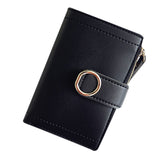 Women Coin Pouch Solid Simple Credit Card Key Small Wallet Mini