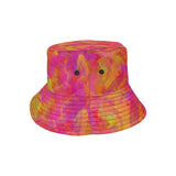 Yellow Red Damask All Over Print Bucket Hat