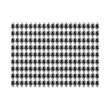 Black White Houndstooth Placemat 14’’ x 19’’ (Two Pieces)