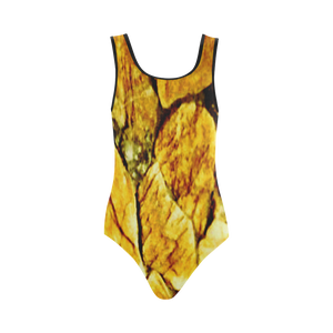 Golden Stones Vest One Piece Swimsuit (Model S04)