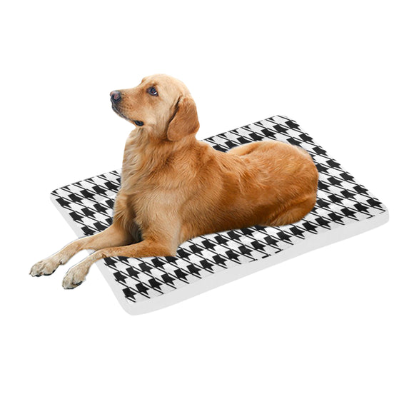 Black White Houndstooth Pet Bed 42