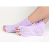 Women Yoga Breathable Half Open Five Toe Socks