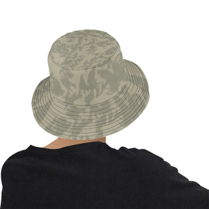Eagle Taupe Gray All Over Print Bucket Hat