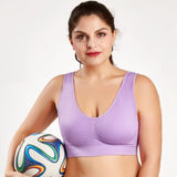 Women's Plus Size Breathable Seamless Bra Push up Big Size Sport Brassiere