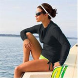 Women's Long Sleeve Rashguard Lycra Surf UV-Protection Swim Shirt Top