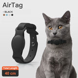 Leather Pet Adjustable Apple Airtag Tracker Anti-Lost Case Collar