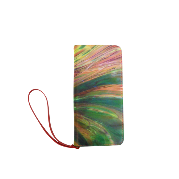 Abstract Colorful Glass Women's Clutch Wallet (Model 1637)
