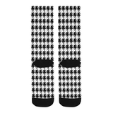 Black White Houndstooth Trouser Socks