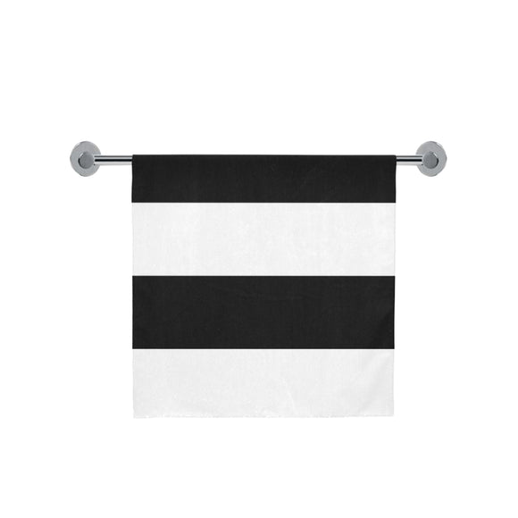 Black White Stripes Bath Towel 30