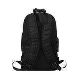 Black White Stripes Fabric Backpack for Adult (Model 1659)