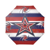 Tricolor Stars Stripes Auto-Foldable Umbrella