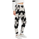 Black White Tiles Women's All Over Print Sweatpants (Model L11)