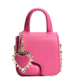 Women Lipstick Heart Cute Chain Messenger Handbag