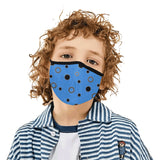 Black Polka Dots Mouth Mask in One Piece (2 Filters Included) (Model M02)