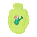 Floral Watering Can All Over Print Hoodie (for Women)