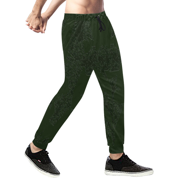 Deep Fir Shades Men's All Over Print Sweatpants/Large Size (Model L11)