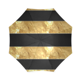 Black Gold Stripes Foldable Umbrella