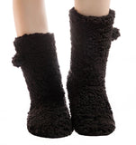 FRALOSHA Thick Plush Women's Cotton-padded Shoes Non-slip Soft Bottom Slippers