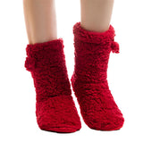 FRALOSHA Thick Plush Women's Cotton-padded Shoes Non-slip Soft Bottom Slippers