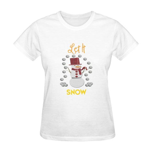 Alto Cheerful Snowman Classic Women's T-Shirt Made in USA