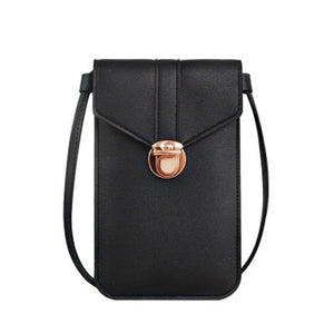 Women's Crossbody PU Leather Wallet Retro Buckle Soft Shoulder Bag