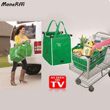Foldable Large Trolley Clip-To-Cart Grocery High Capacity Shopping Bag