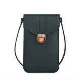 Women's Crossbody PU Leather Wallet Retro Buckle Soft Shoulder Bag