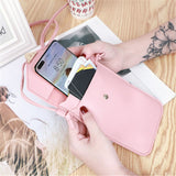 Women's Crossbody PU Leather Wallet Retro Buckle Soft Shoulder Bag