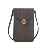 Women's Crossbody PU Leather Wallet Retro Buckle Soft Shoulder Bag