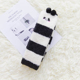 Women Funny Stretch Coral Fleece Cute Cartoon Cat Claw Van Gogh Socks