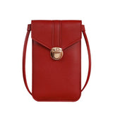 Women's Crossbody PU Leather Wallet Retro Buckle Soft Shoulder Bag