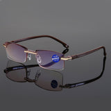 Ahora Anti Blue Light Blocking Reading Square Frameless Glasses