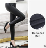 Women High Waist PU Leather Light Matt Thin Thick Leggings