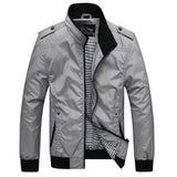 Men's Solid Color Mens Sportswear Stand Collar Slim Coat Bomber Jacket