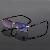 Ahora Anti Blue Light Blocking Reading Square Frameless Glasses